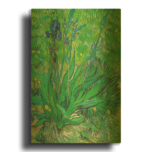 'Iris' By Vincent Van Gogh Gold Metal Wall Art