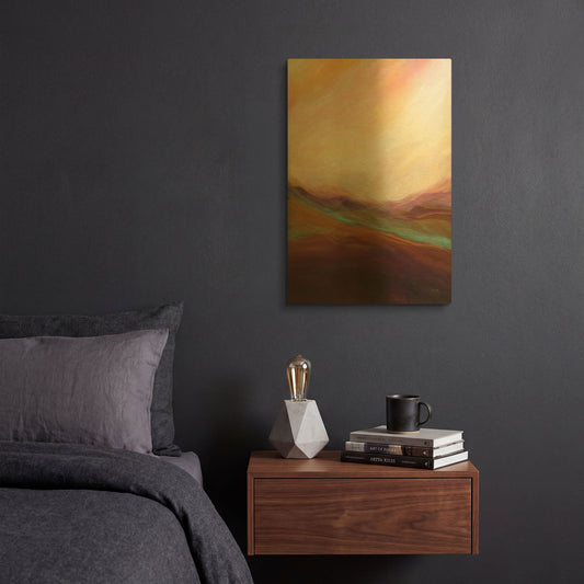'The Dunes' By Jan Griggs Gold Metal Wall Art