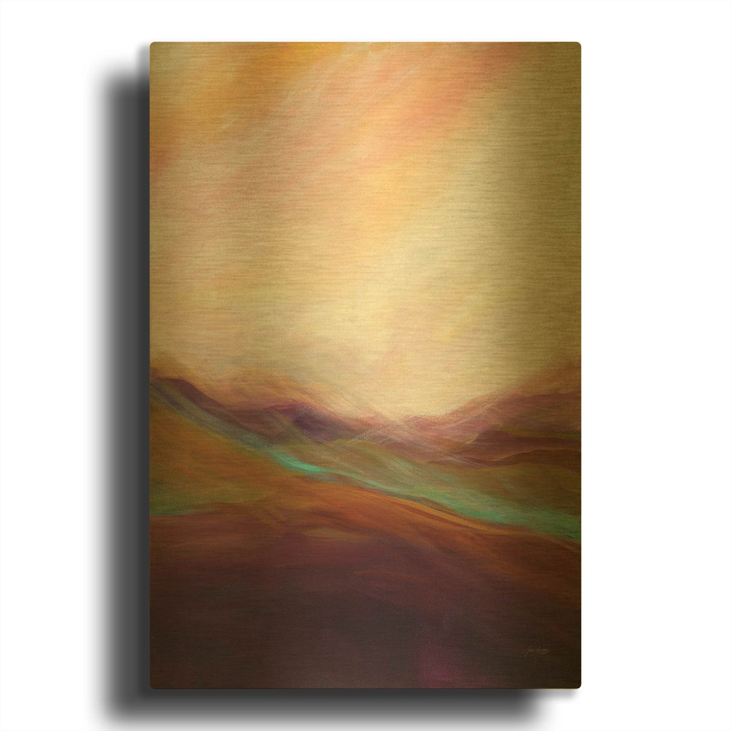 'The Dunes' By Jan Griggs Gold Metal Wall Art