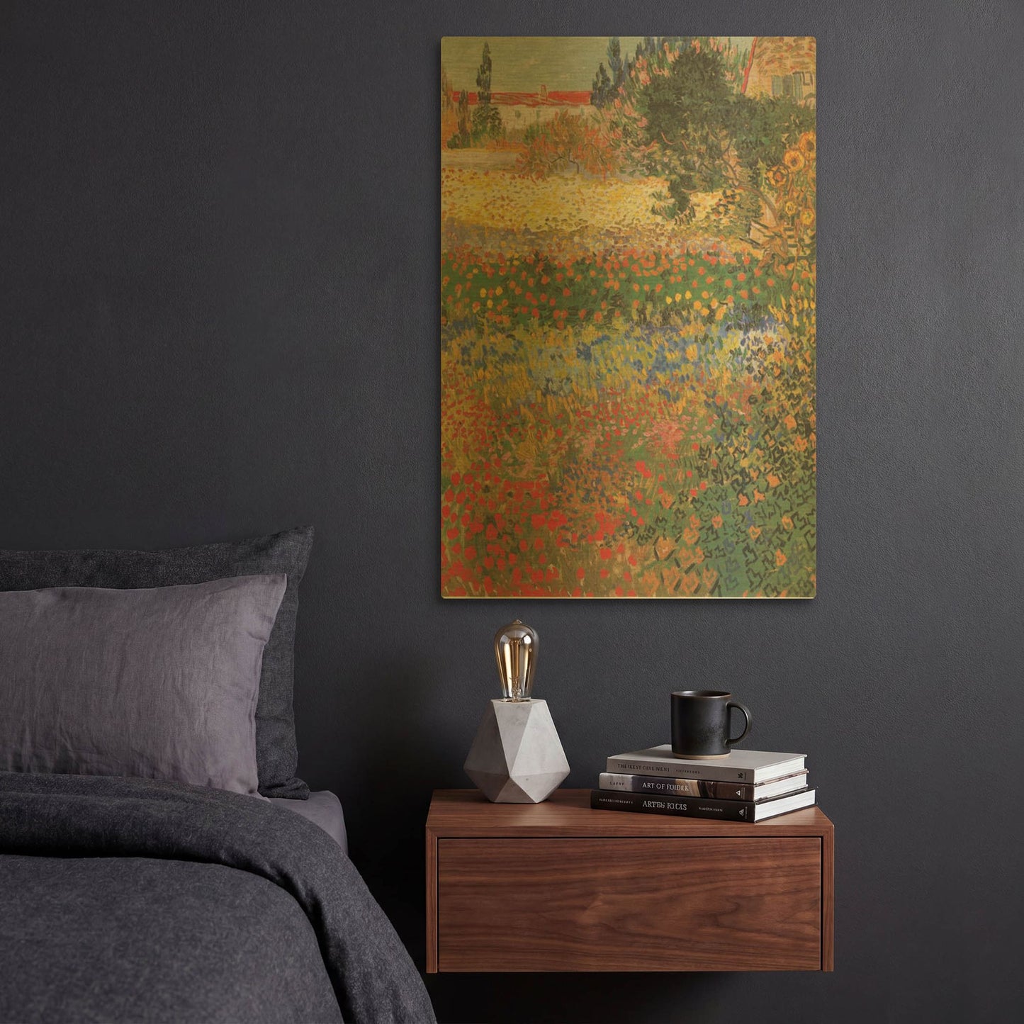 'Blumengarten' By Vincent Van Gogh Gold Metal Wall Art