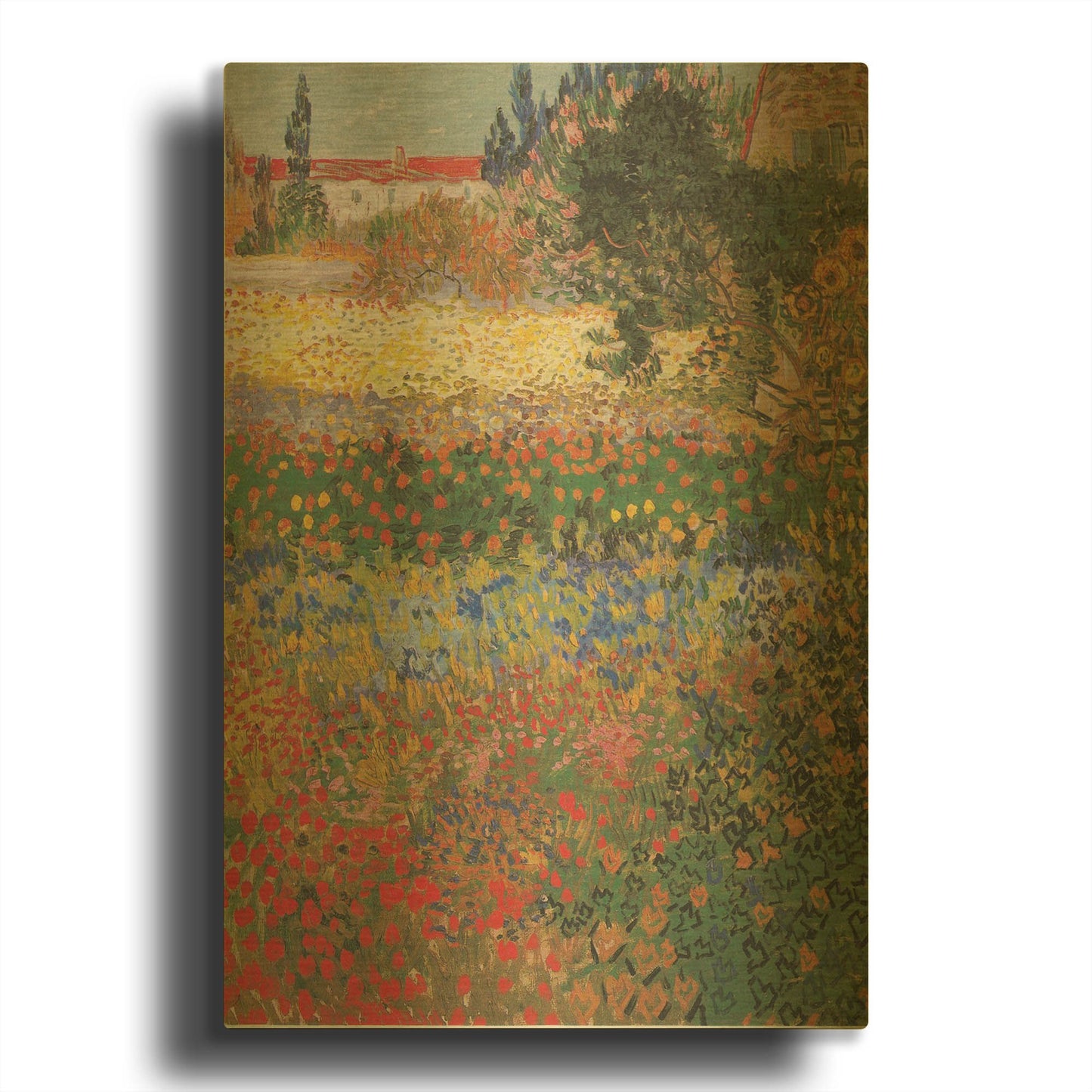 'Blumengarten' By Vincent Van Gogh Gold Metal Wall Art