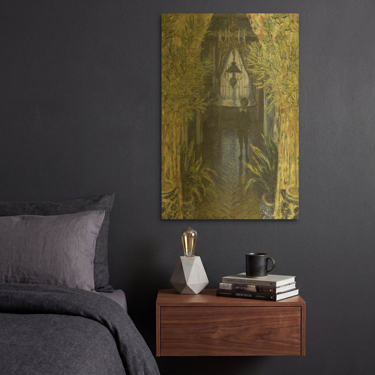 'A Corner Of The Apartment' By Claude Monet Gold Metal Wall Art