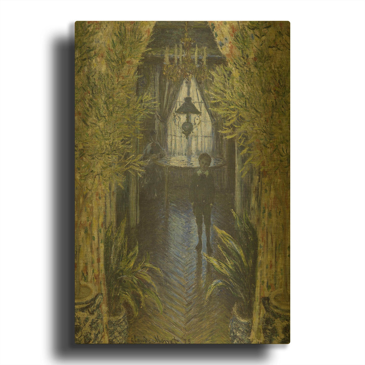 'A Corner Of The Apartment' By Claude Monet Gold Metal Wall Art