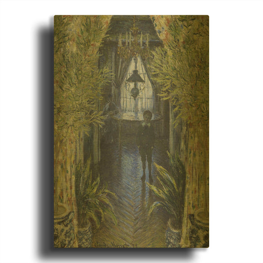 'A Corner Of The Apartment' By Claude Monet Gold Metal Wall Art