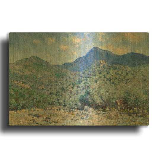 'Valle Buona, Near Bordighera' By Claude Monet Gold Metal Wall Art