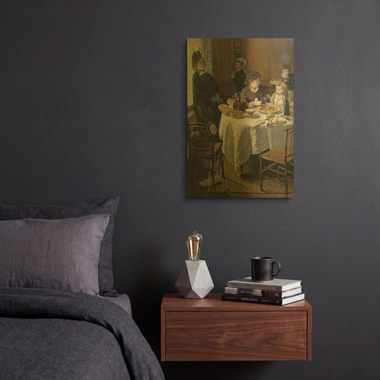 'The Luncheon' By Claude Monet Gold Metal Wall Art