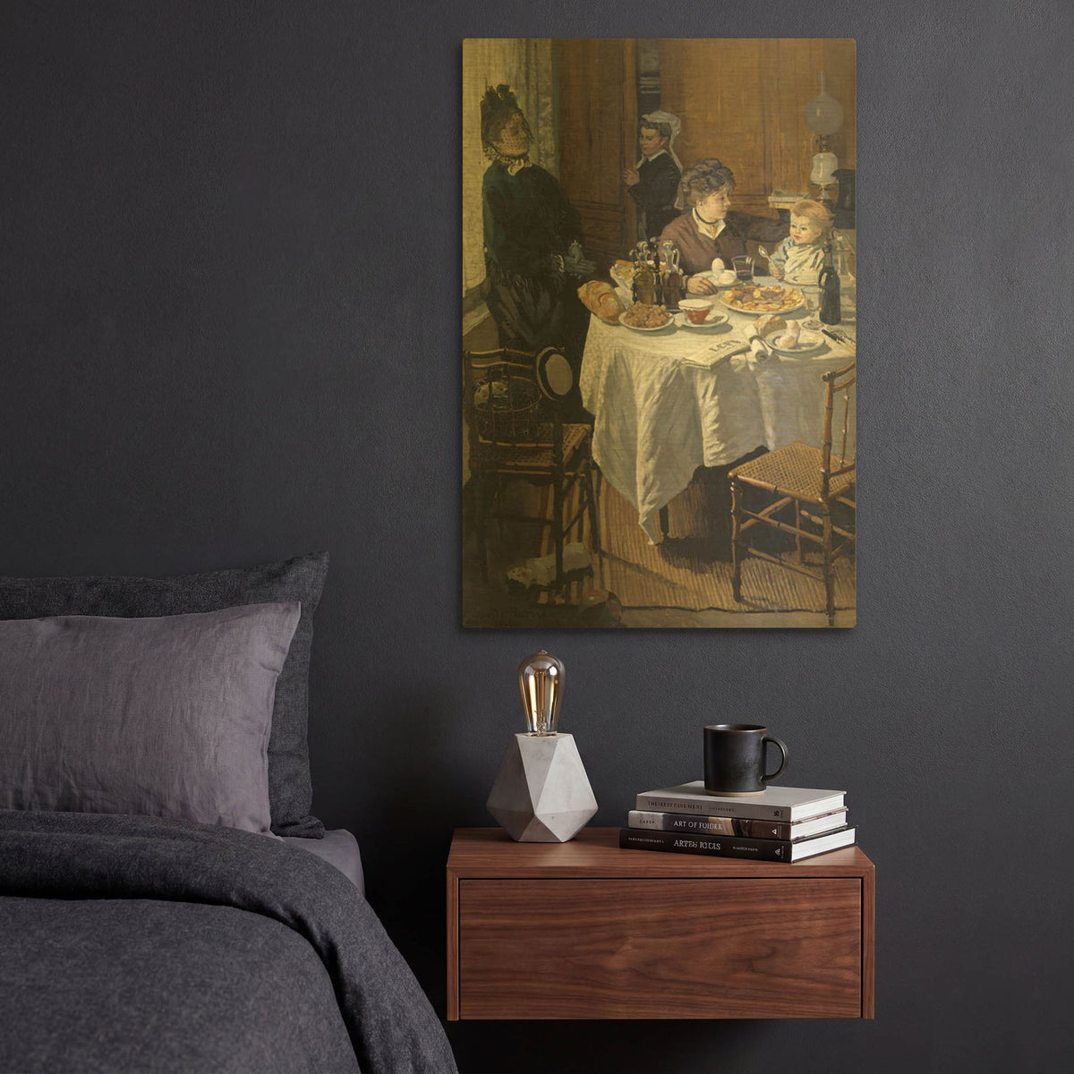 'The Luncheon' By Claude Monet Gold Metal Wall Art