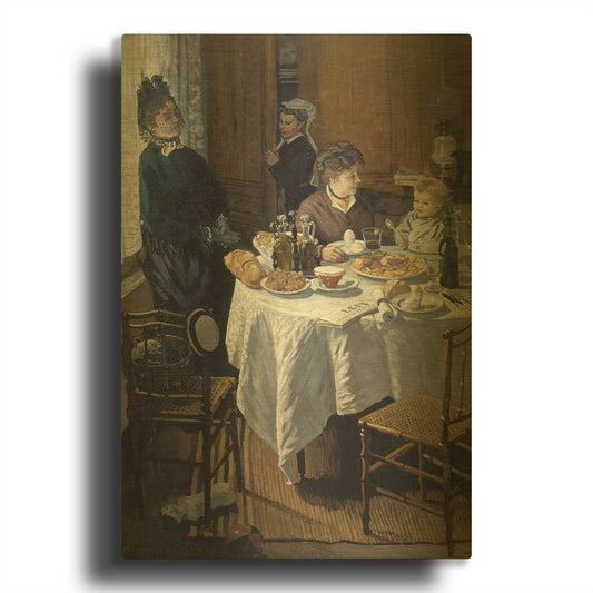 'The Luncheon' By Claude Monet Gold Metal Wall Art