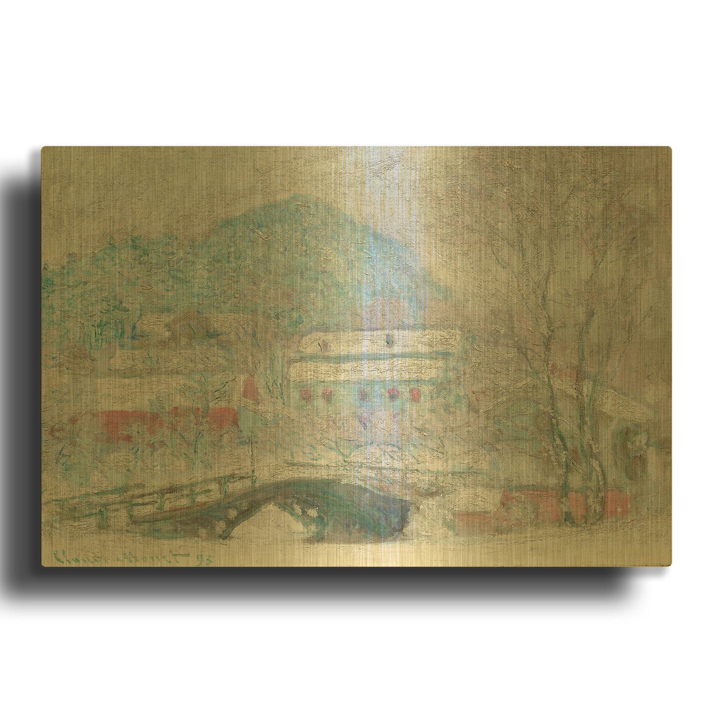 'Sandvika, Norway' By Claude Monet Gold Metal Wall Art