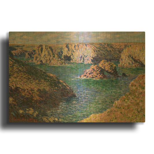 'Port-Domois, Belle-Isle' By Claude Monet Gold Metal Wall Art