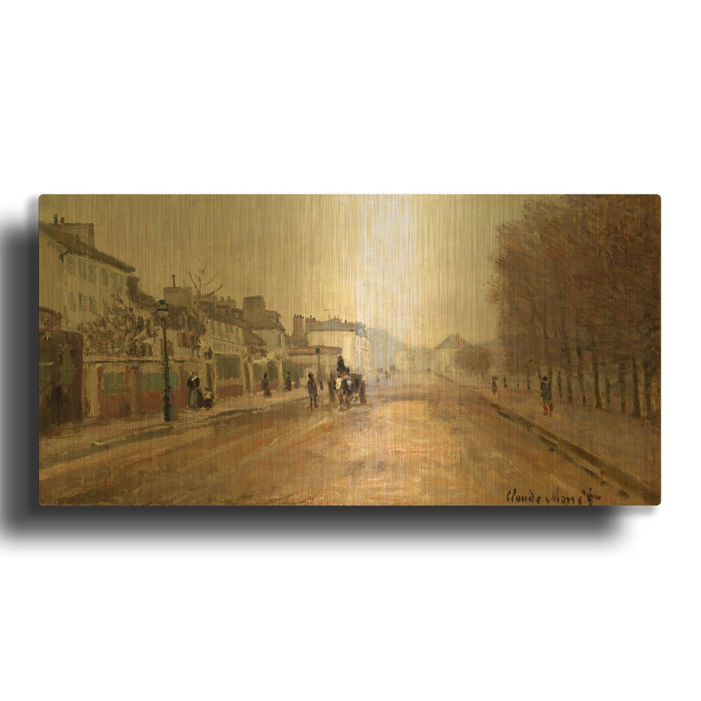 'Boulevard Heloise, Argenteuil' By Claude Monet Gold Metal Wall Art