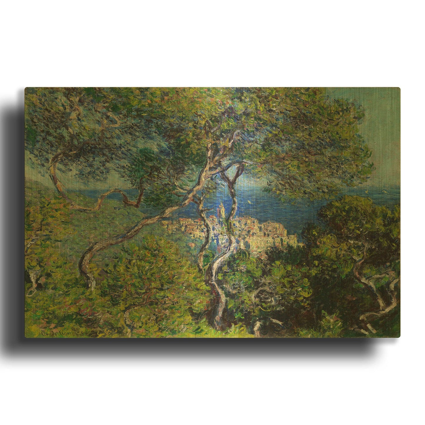 'Bordighera' By Claude Monet Gold Metal Wall Art