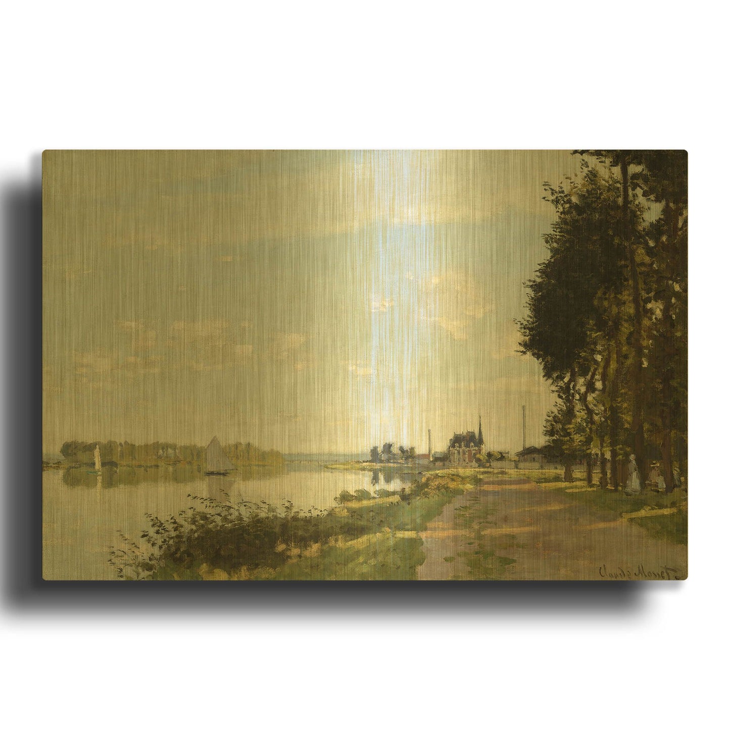 'Argenteuil' By Claude Monet Gold Metal Wall Art
