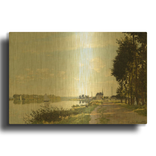 'Argenteuil' By Claude Monet Gold Metal Wall Art