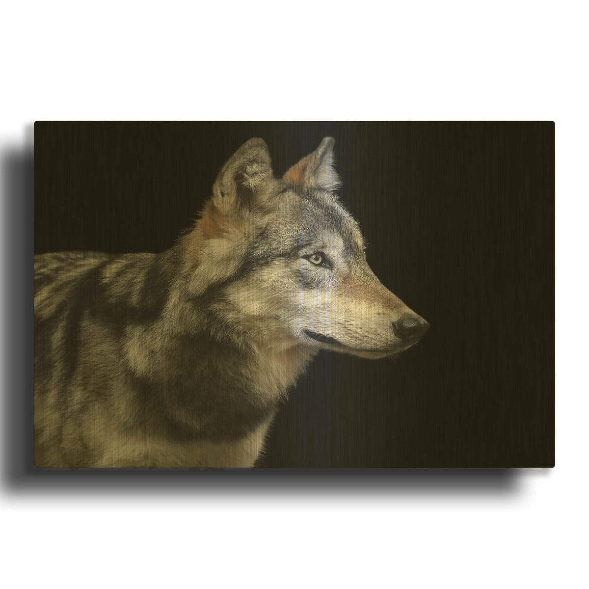 'Wolf' By Luxe Gold Metal Wall Art