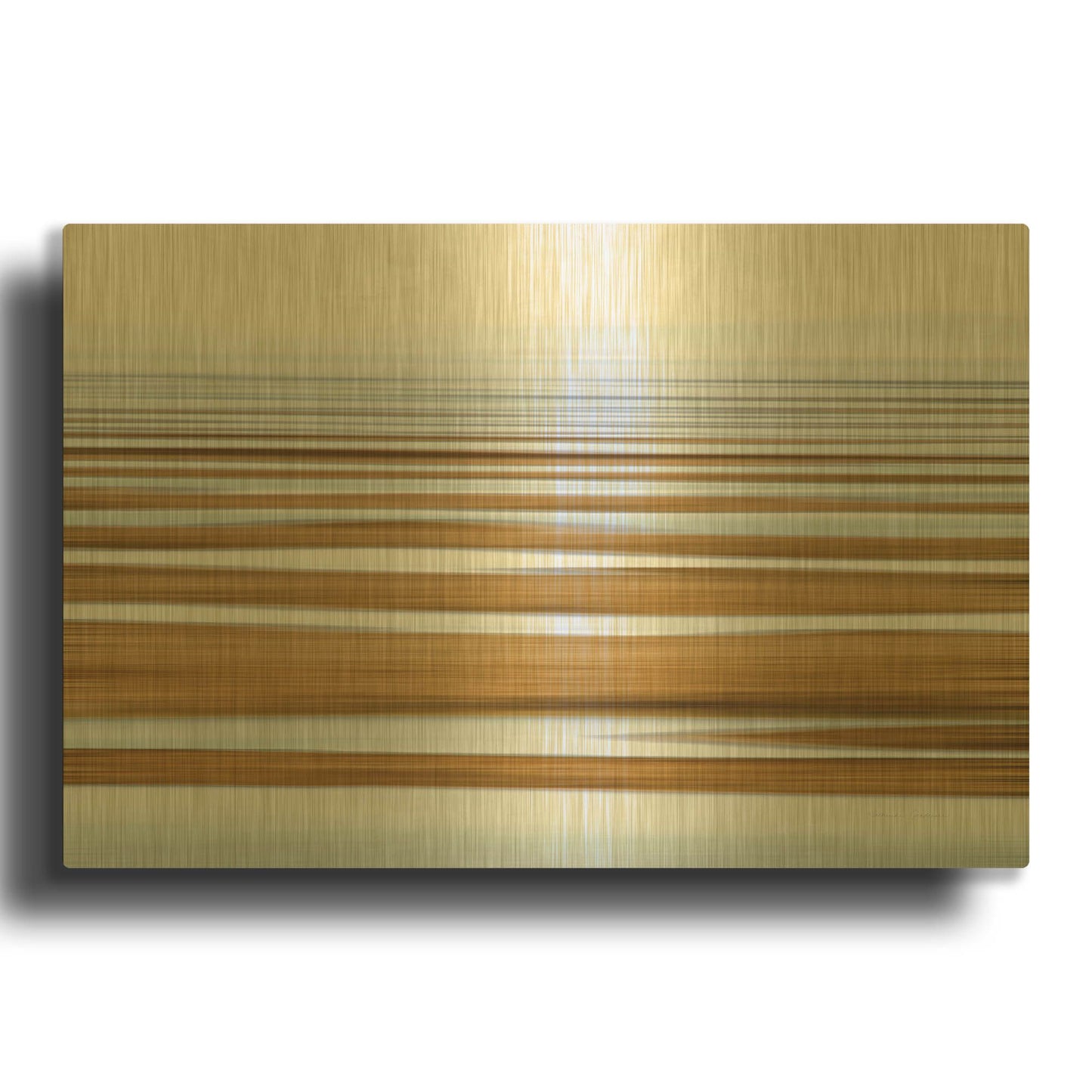 'Sand Flats in Fog' By Kathrine Gendreau Gold Metal Wall Art