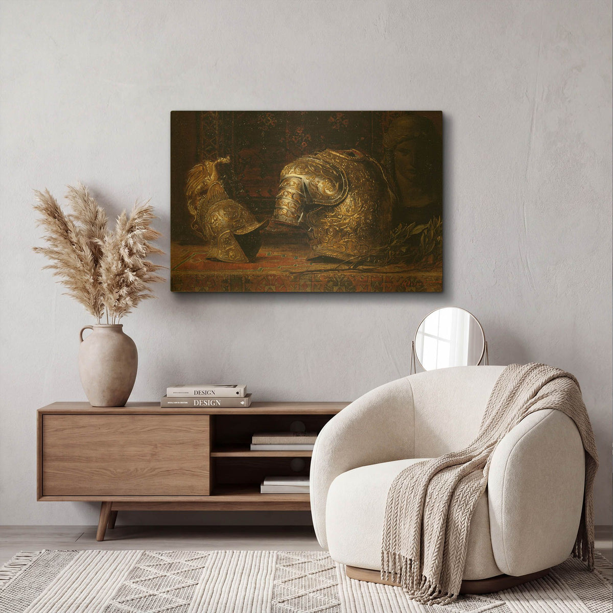 'Still Life with Armor' By Gustav Klimt Gold Metal Wall Art