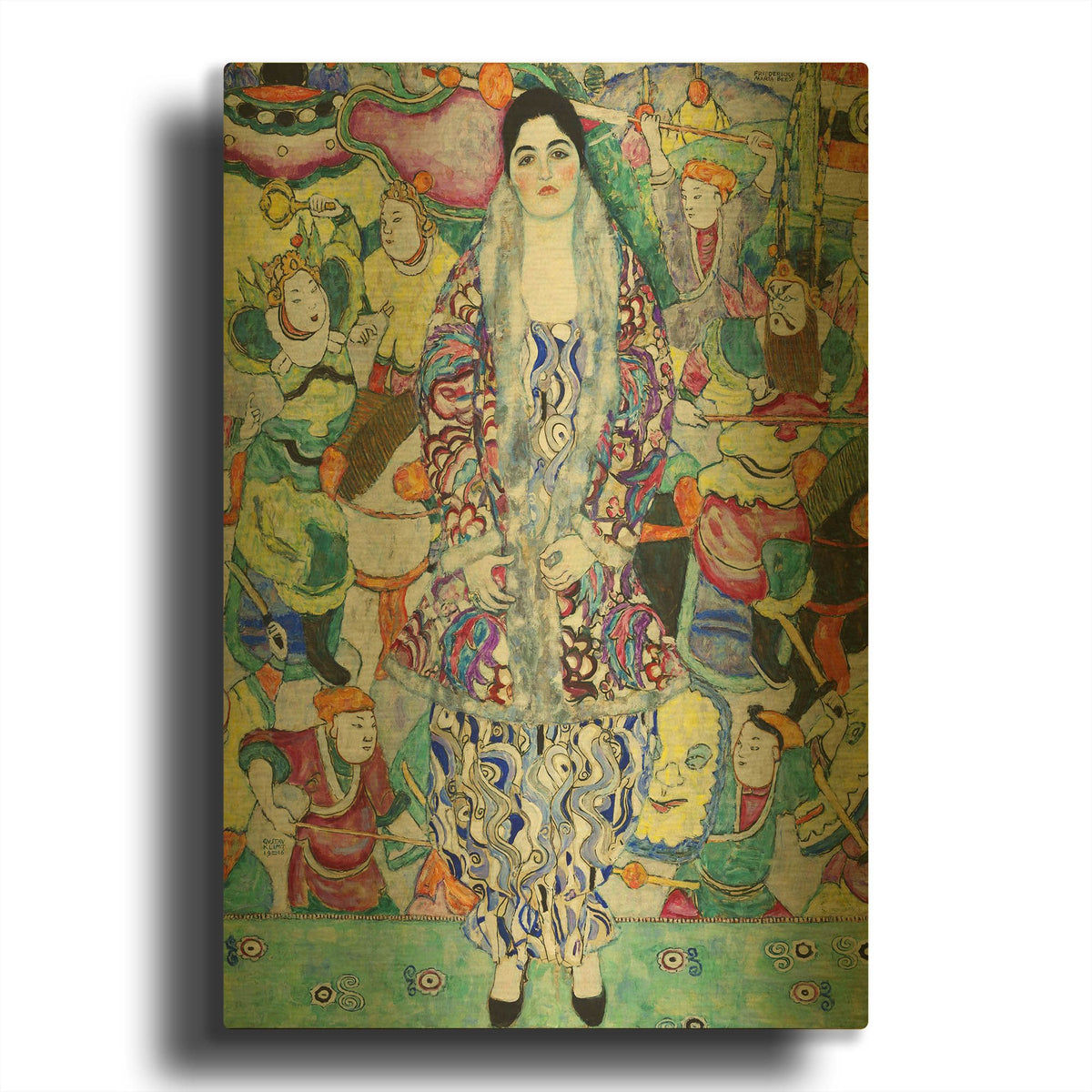 'Portrait of Friederike Maria Beer' By Gustav Klimt Gold Metal Wall Art