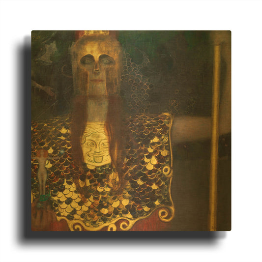 'Pallas Athene' By Gustav Klimt Gold Metal Wall Art