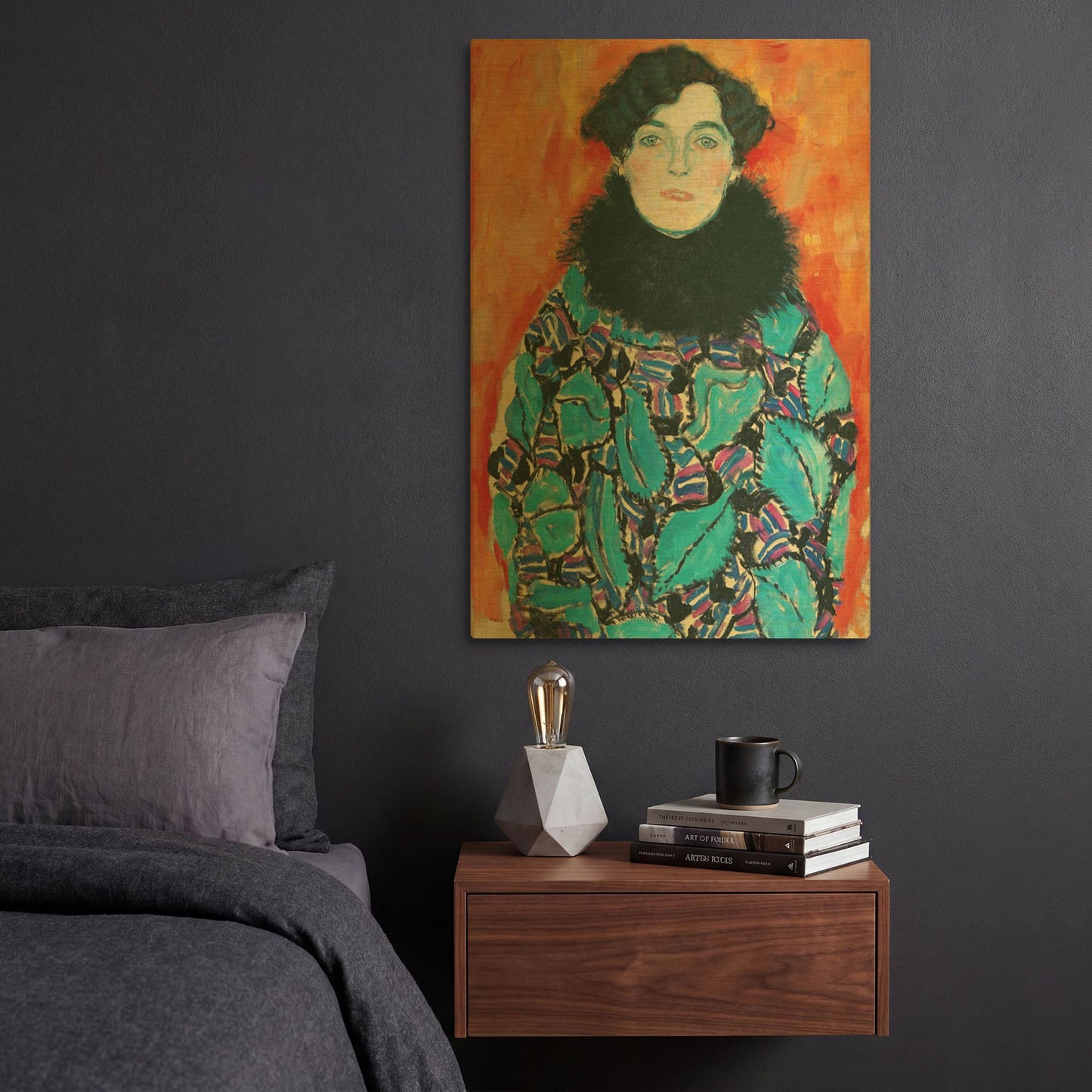 'Johanna Staude' By Gustav Klimt Gold Metal Wall Art