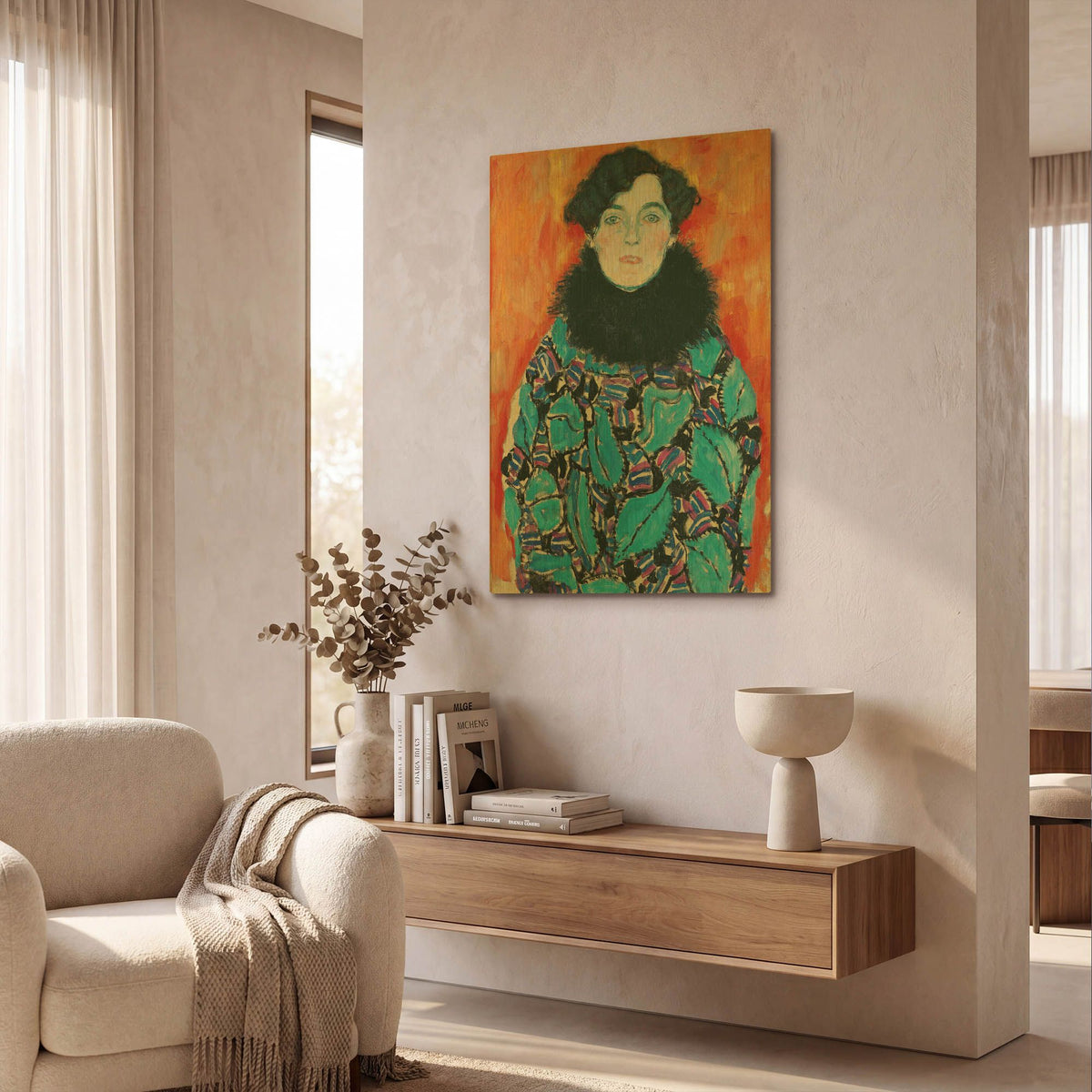 'Johanna Staude' By Gustav Klimt Gold Metal Wall Art