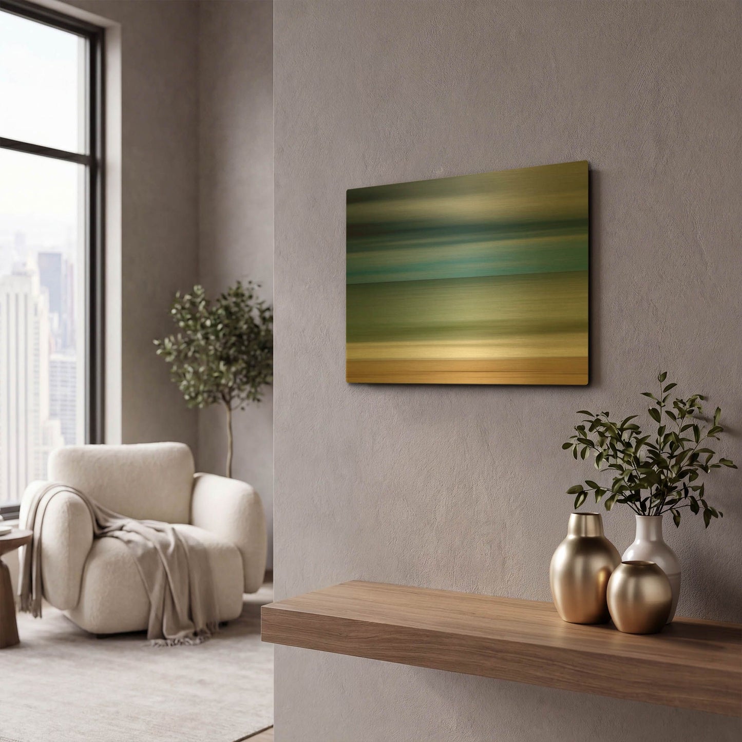 'Ocean Storm' By Kathrine Gendreau Gold Metal Wall Art