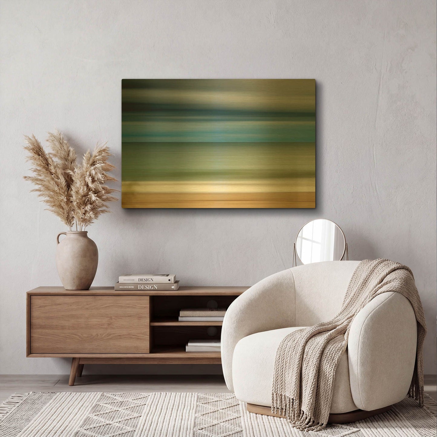 'Ocean Storm' By Kathrine Gendreau Gold Metal Wall Art
