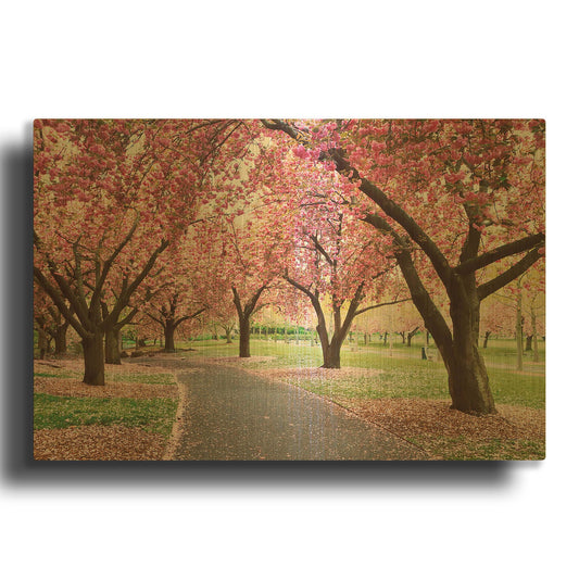'Cherry Parade' By Kathrine Gendreau Gold Metal Wall Art