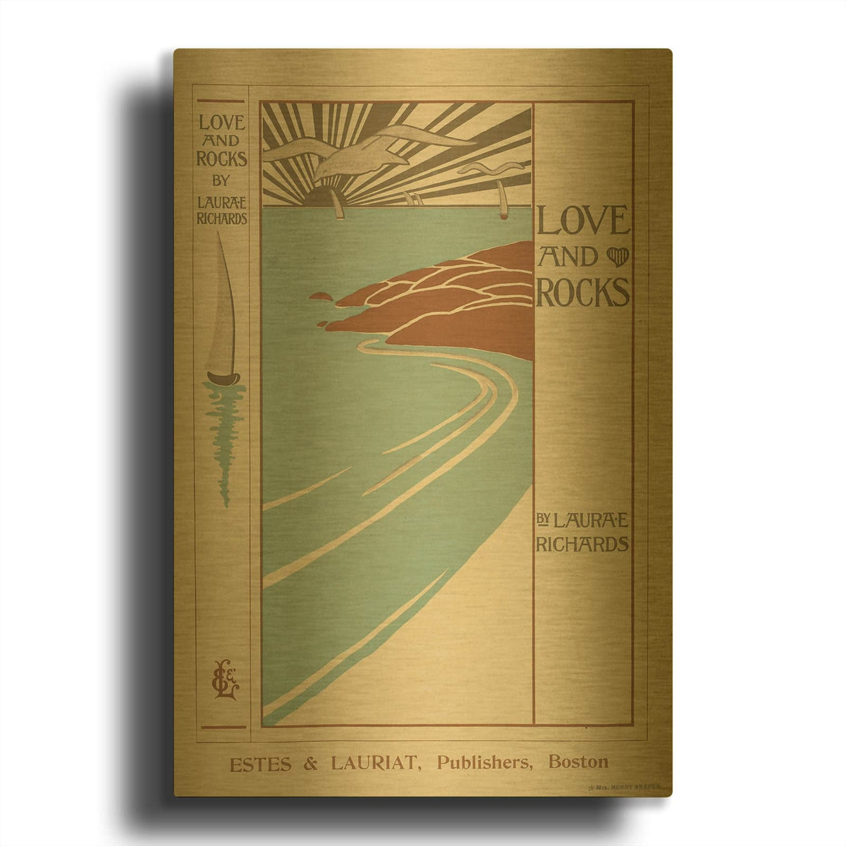 'Love And Rocks (1895 - 1917)' By Luxe Gold Metal Wall Art