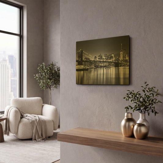 'Silver City Crop' By Kathrine Gendreau Gold Metal Wall Art