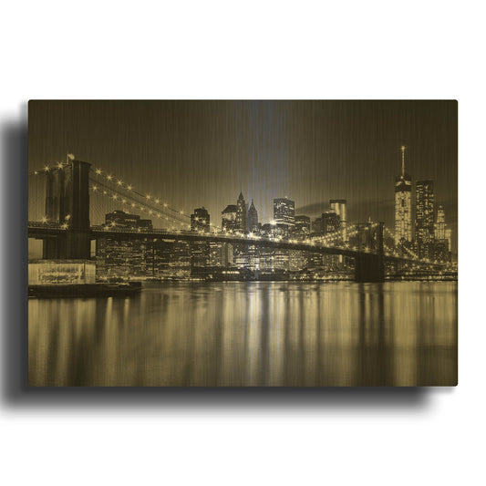 'Silver City Crop' By Kathrine Gendreau Gold Metal Wall Art
