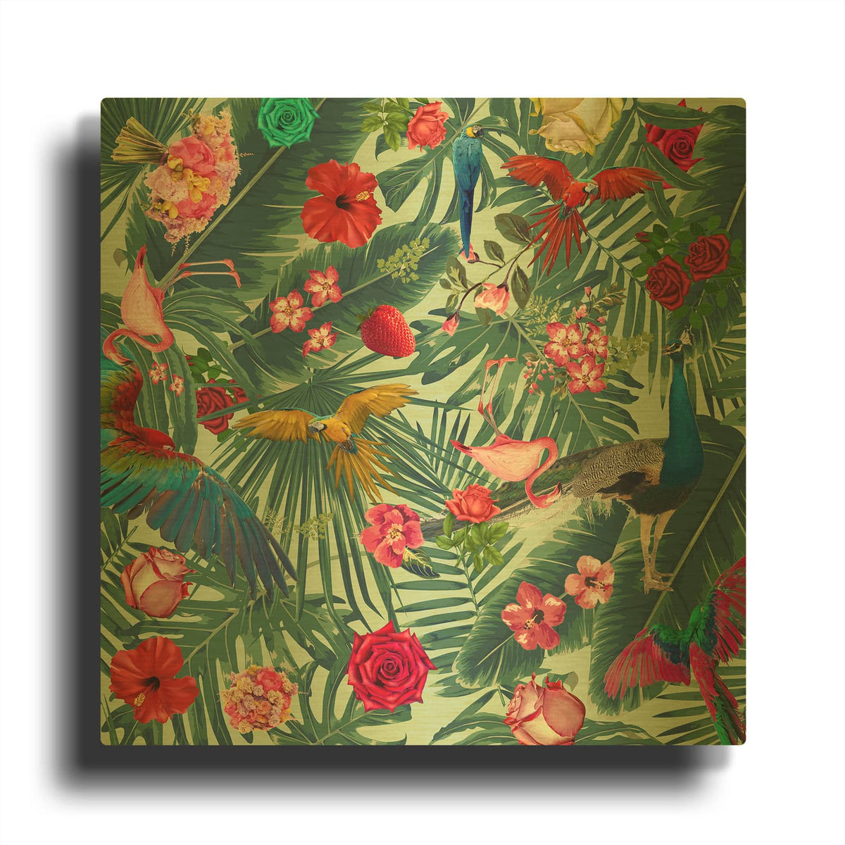 'Tropic Fun' By Mark Ashkenazi Gold Metal Wall Art
