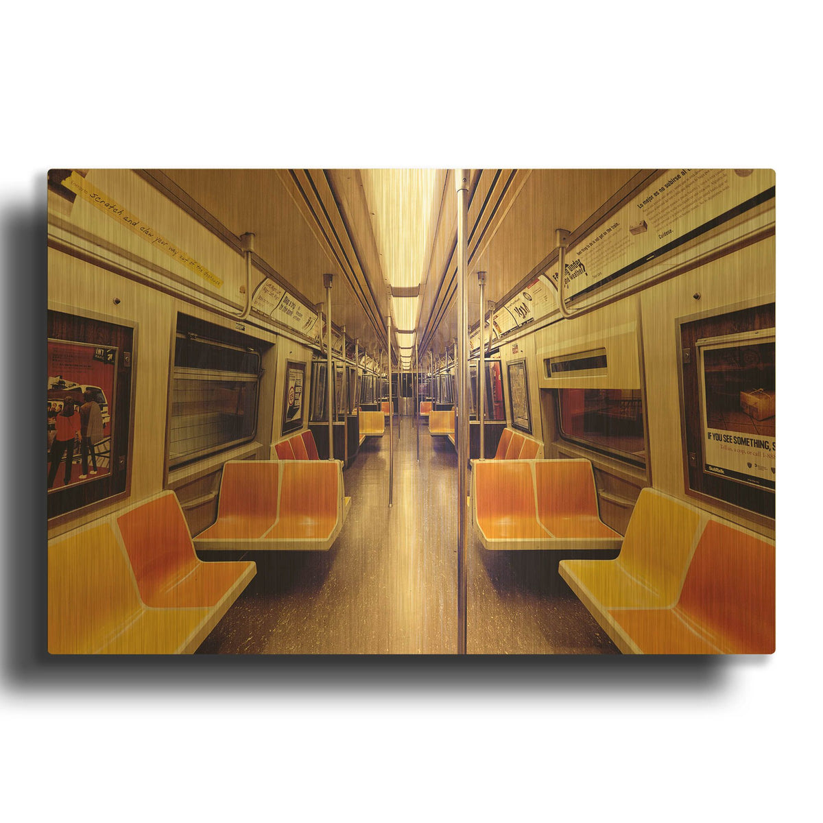 'Soul Train' By Kathrine Gendreau Gold Metal Wall Art
