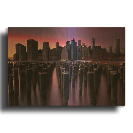 'Manhattan Glow' By Kathrine Gendreau Gold Metal Wall Art