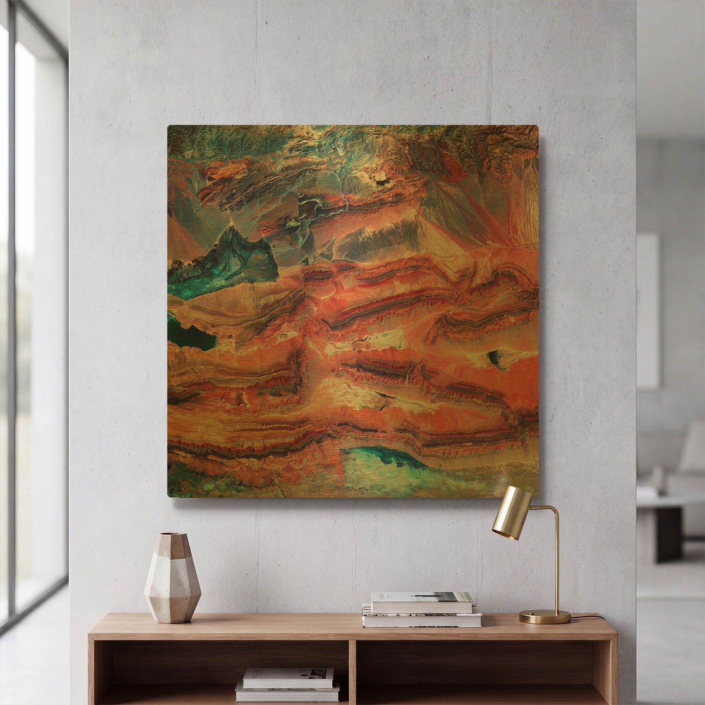 'Earth As Art Faults' By NASA Earth As Art Gold Metal Wall Art