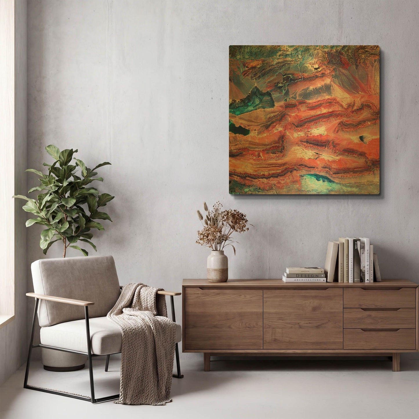 'Earth As Art Faults' By NASA Earth As Art Gold Metal Wall Art