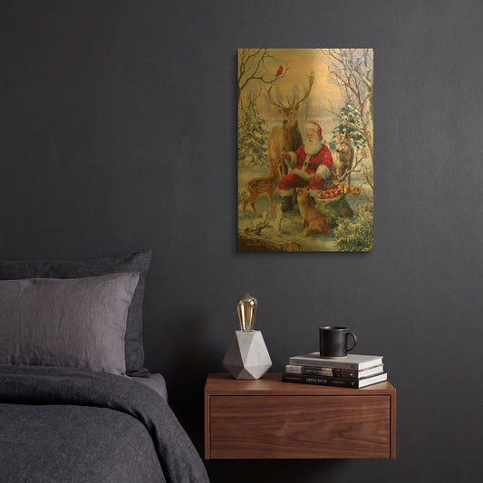 'Winter Gathering' By Ali Corti Gold Metal Wall Art