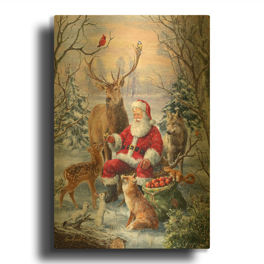 'Winter Gathering' By Ali Corti Gold Metal Wall Art