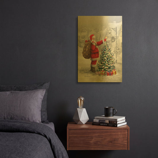 'The Final Touch' By Ali Corti Gold Metal Wall Art