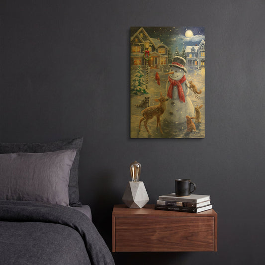 'Christmas Cuties' By Ali Corti Gold Metal Wall Art
