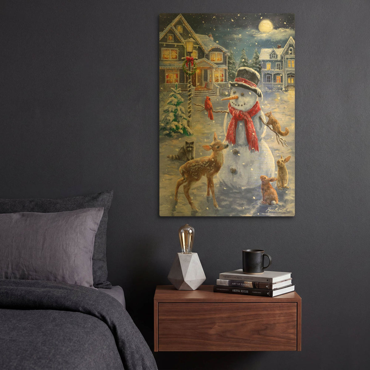 'Christmas Cuties' By Ali Corti Gold Metal Wall Art