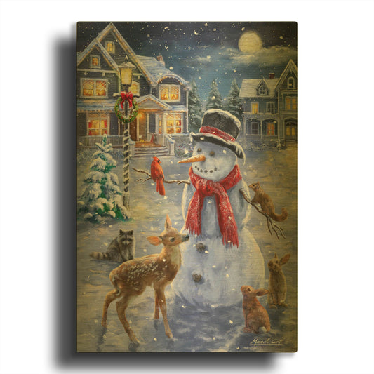 'Christmas Cuties' By Ali Corti Gold Metal Wall Art