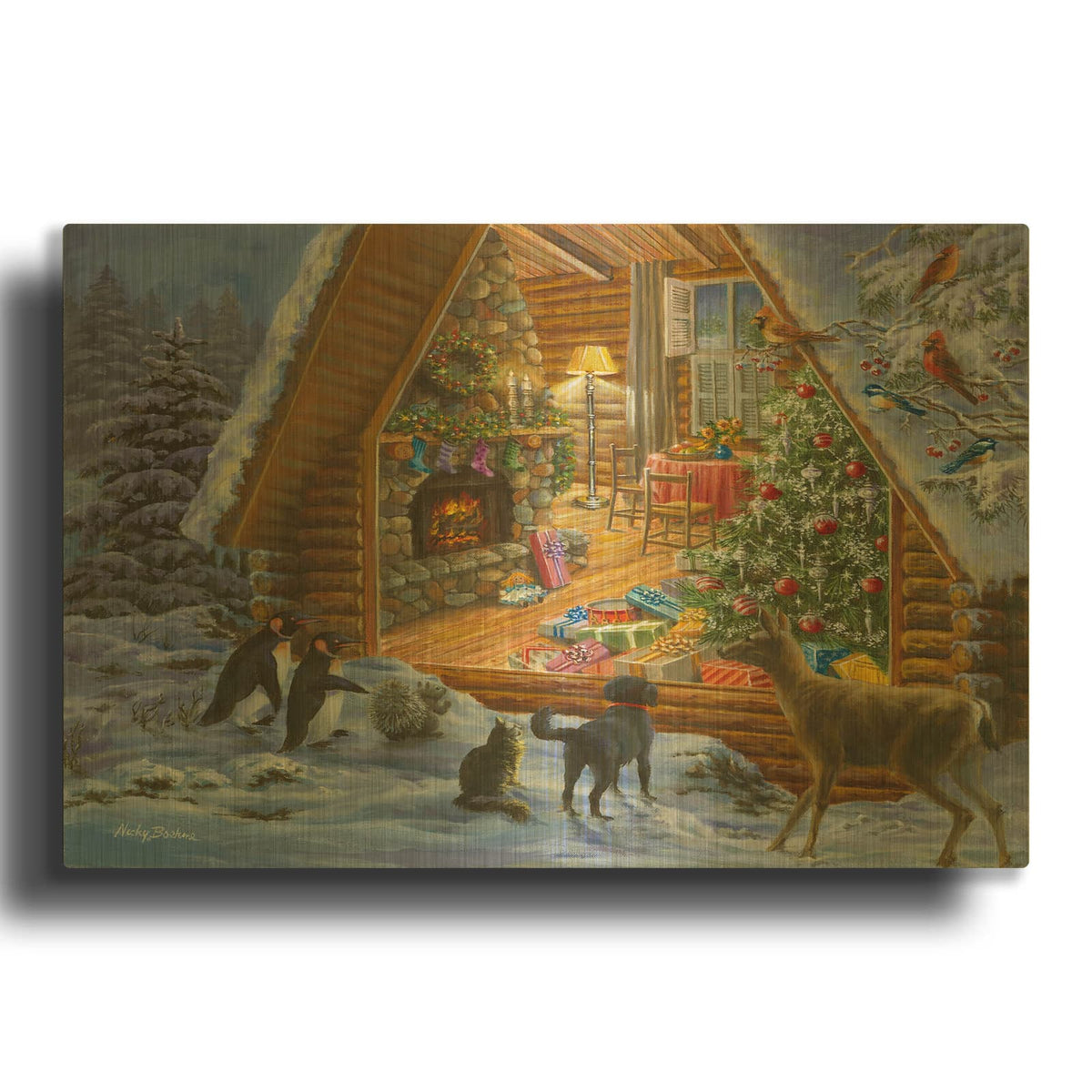 'Let’s Get Together' By Nicky Boehme Gold Metal Wall Art