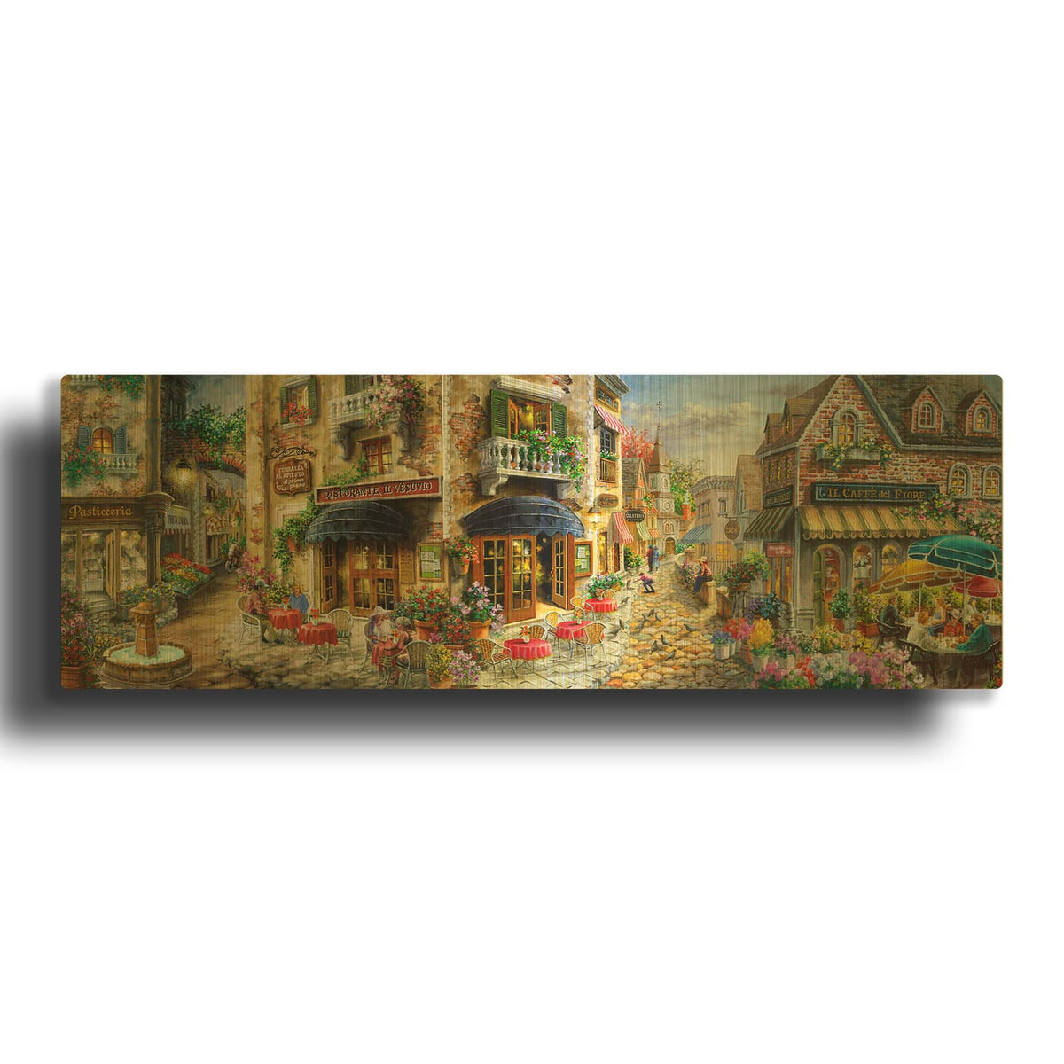 'Late Afternoon in Italy' By Nicky Boehme Gold Metal Wall Art