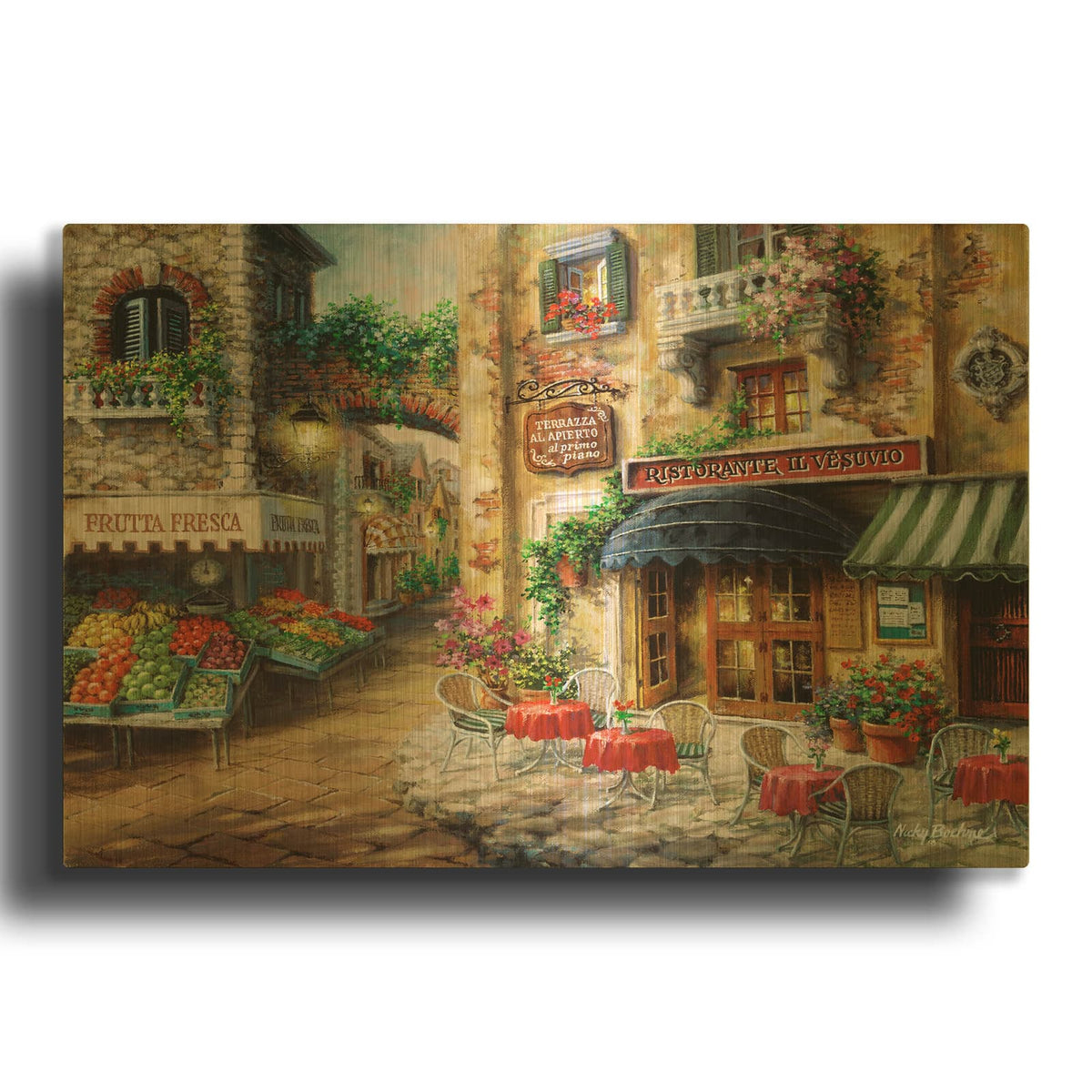 'Buon Appetito' By Nicky Boehme Gold Metal Wall Art