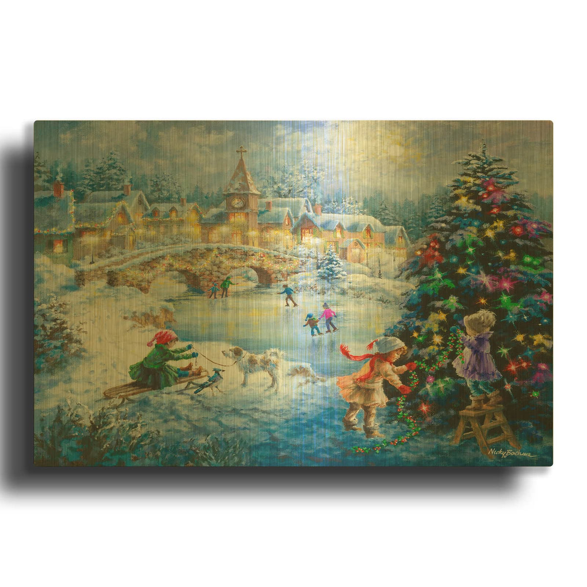 'Joyful Celebration' By Nicky Boehme Gold Metal Wall Art