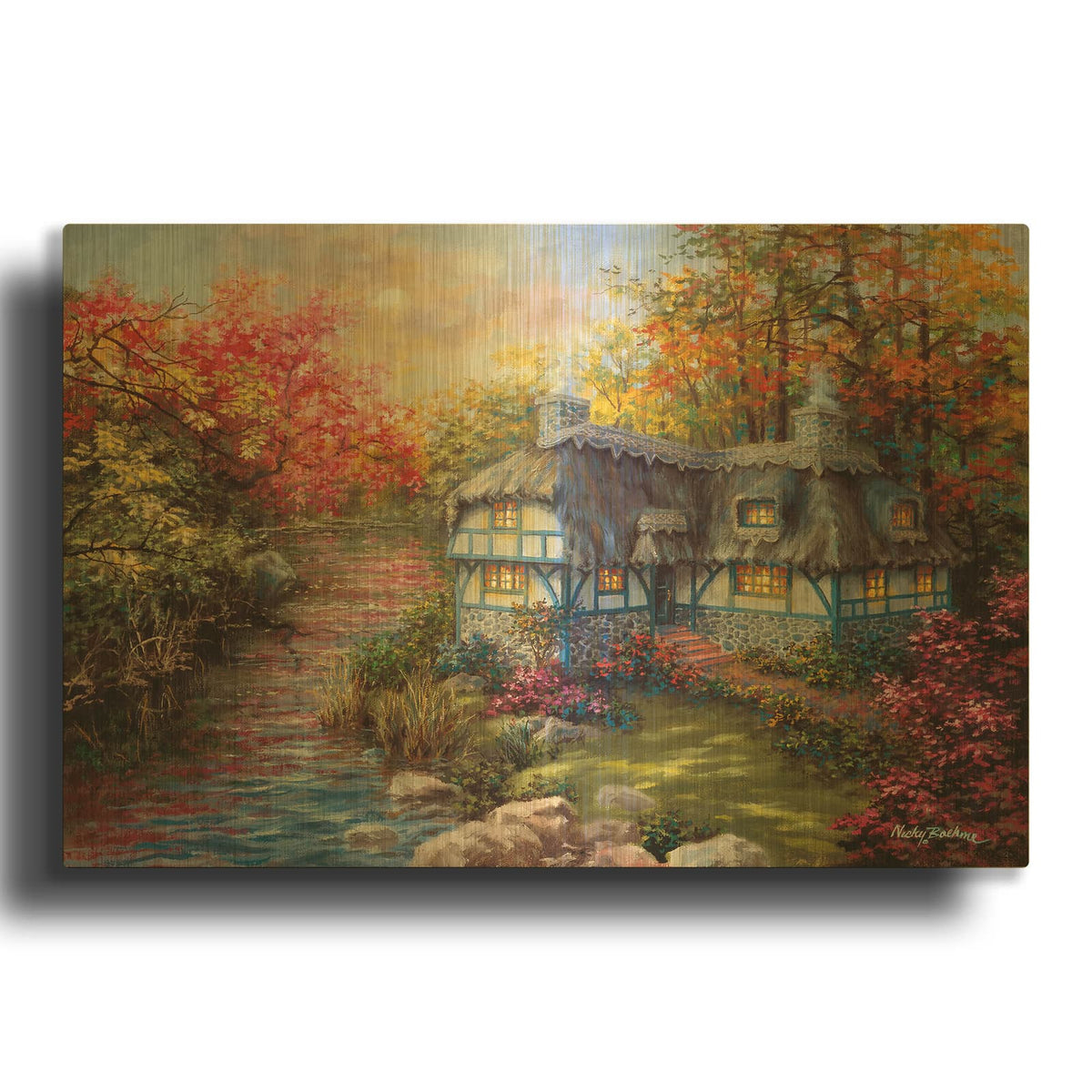 'There' By Nicky Boehme Gold Metal Wall Art