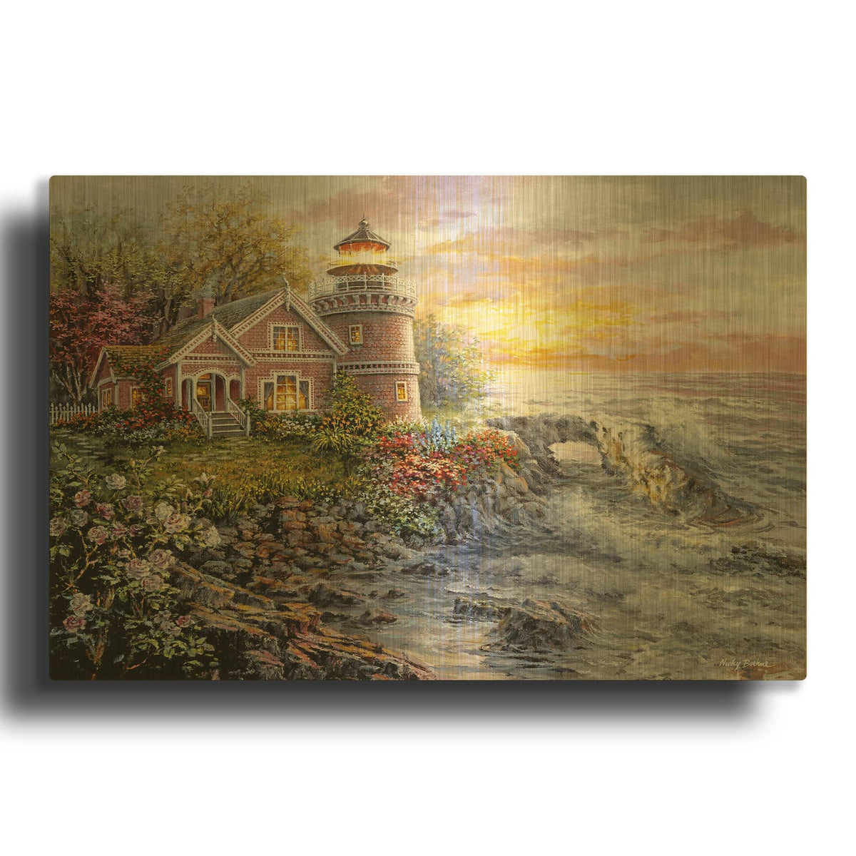 'Seafarer' By Nicky Boehme Gold Metal Wall Art