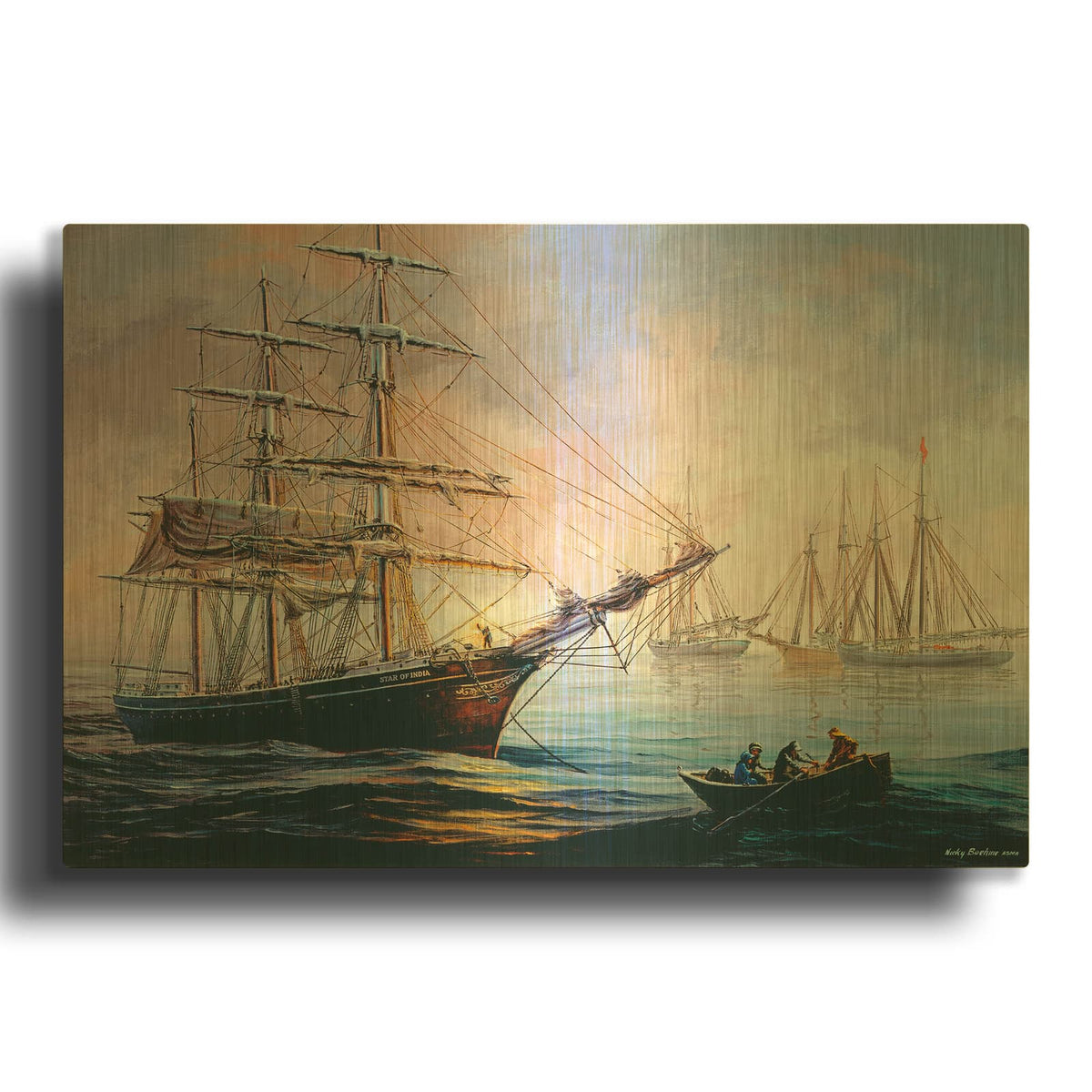 'Nobility At Bay' By Nicky Boehme Gold Metal Wall Art