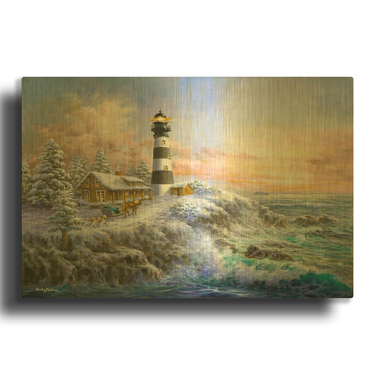 'Winter Majesty' By Nicky Boehme Gold Metal Wall Art